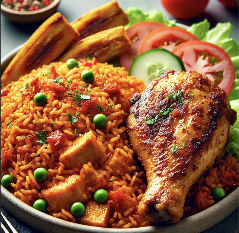 Medium Jollof & Chicken